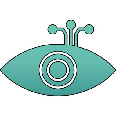 İnsan gözü simgesi, çizgi film tarzı