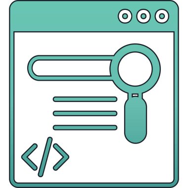 Arama simgesi, vektör illüstrasyonu