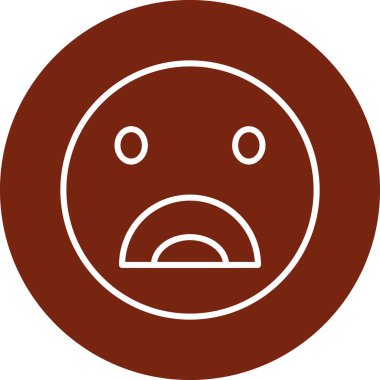 Üzücü. Web simgesi basit illüstrasyon