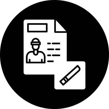 Bir adam ve dizüstü bilgisayar simgesinin vektör çizimi