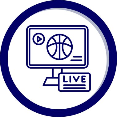 canlı vektör simgesi modern basit beyaz illüstrasyon