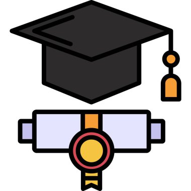 mezuniyet kapsülü vektör simgesi