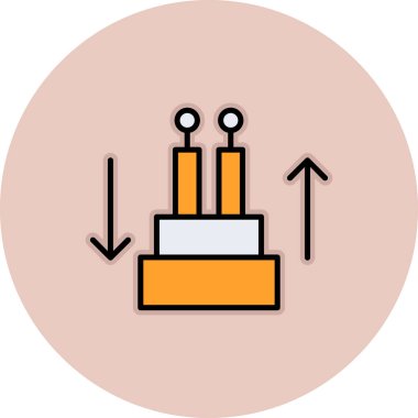Pasta Simgesinin Vektör illüstrasyonu