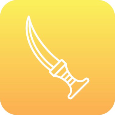 Tek kılıç simgesinin vektör illüstrasyonu