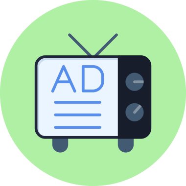 reklam panosu reklam simgesi doldurulmuş ana hatları biçiminde