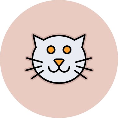 Kedi suratının vektör simgesi