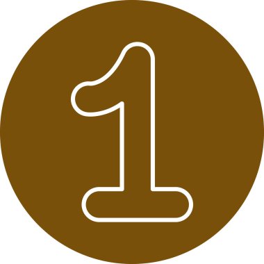 bir numaralı vektör simgesi