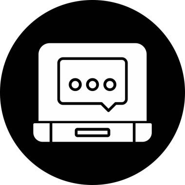 Bilgisayar. Web simgesi basit illüstrasyon