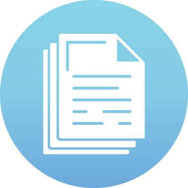 belge simgesi, modern düz tasarım vektör çizimi