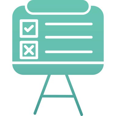 Kontrol listesi simgesi vektör illüstrasyonu