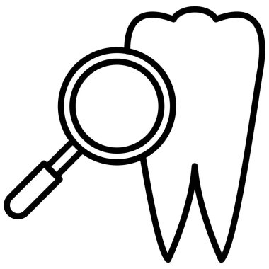 tooth icon. outline illustration of dental vector icons for web