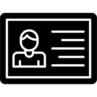 Kimlik kartı. Basit tasarım