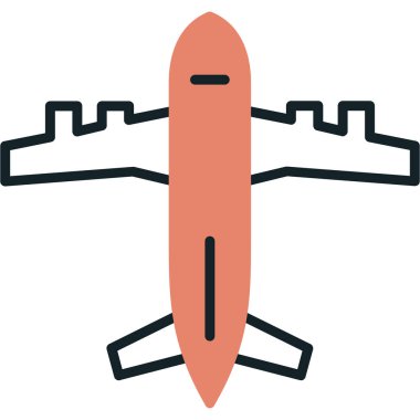 Uçak. Web simgesi basit illüstrasyon