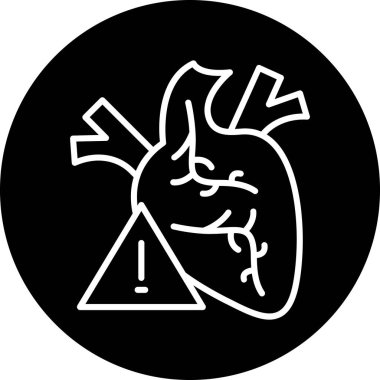 Kalp ikonu vektör illüstrasyonu