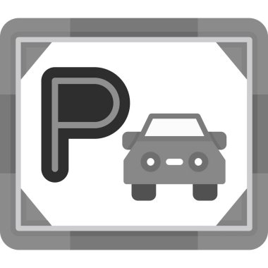 Yol simgesi, vektör illüstrasyonu