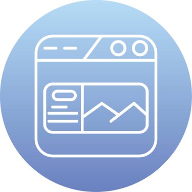 tarayıcı simgesi vektör illüstrasyonu