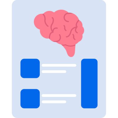 Beyin. Web simgesi basit tasarım