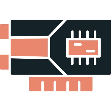 İşlemci. Web simgesi basit illüstrasyon