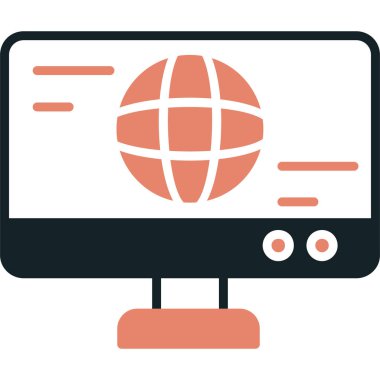 İnternet web simgesi basit tasarım