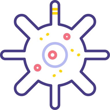 Bir çiçeğin karikatür simgesinin vektör çizimi