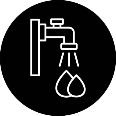 Musluk ikonu. vektör illüstrasyonu