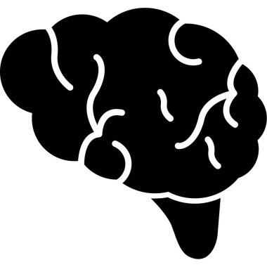 Beyin simgesi, vektör illüstrasyonu