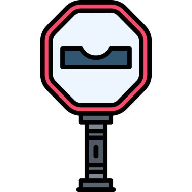 Trafik ışığı simgesi. Web için yol vektör simgelerinin basit illüstrasyonu