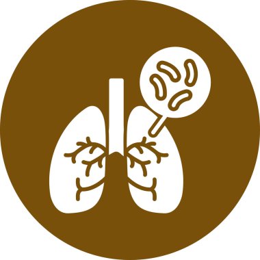 İnsan ciğerleri ikonu. Ana akciğer vektör simgesi rengi düz izole