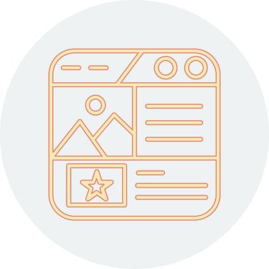 Web sayfası simgesi, vektör illüstrasyonu