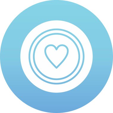 Eşsiz Kalp Vektörü Kabartma Simgesi