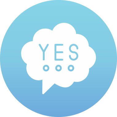 evet web simgesi basit illüstrasyon