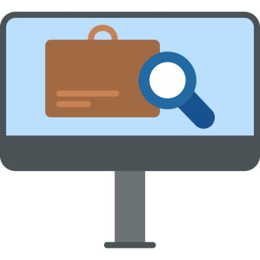 iş düz vektör simgesi