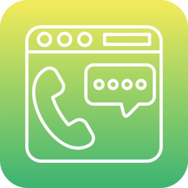 Çağrı merkezi simgesi soyut arkaplanda izole edildi