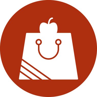 Bir torba simgesinin vektör illüstrasyonu