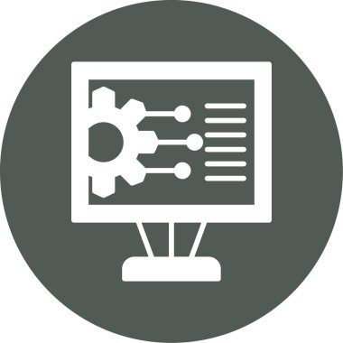 Web geliştirme simgesi, web simgesinin vektör illüstrasyonu