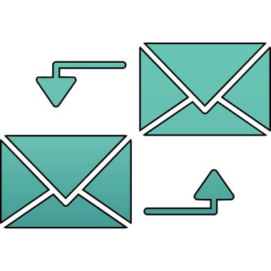 e-posta zarfı simgesi düz biçiminde ayarlandı