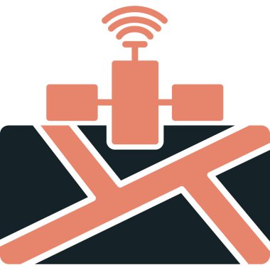 uydu anten simgesi. Web için anten vektör simgelerinin basit illüstrasyonu