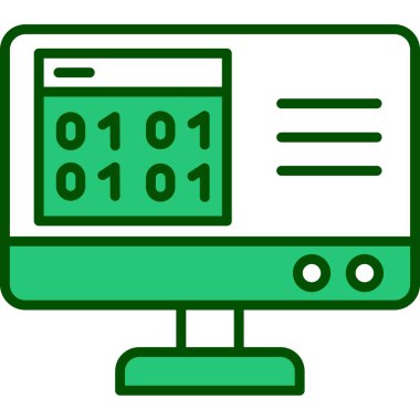 Bilgisayar ekranı. Web simgesi basit illüstrasyon