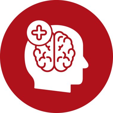 beyin ikonu vektör illüstrasyonu