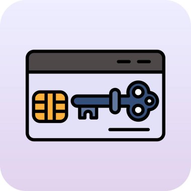 kart vektör renk çizgisi simgesi