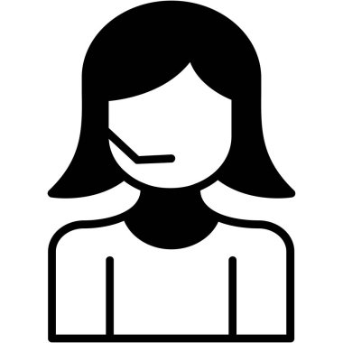 Kadın avatar simgesi vektör illüstrasyon tasarımı