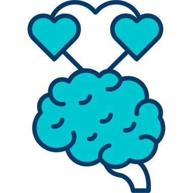 Kalp şeklinde bir kalp, romantik bir sembolün çizimi.