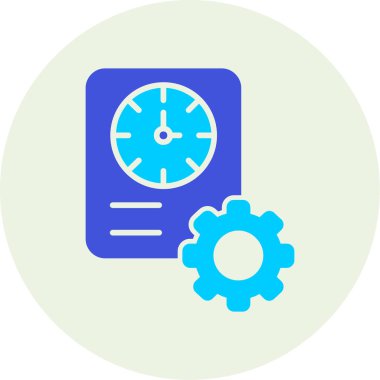 Zaman yönetimi simgesinin vektör illüstrasyonu