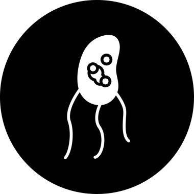 bakteri vektör simgesi modern basit resimleme