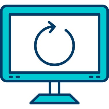 bilgisayar ekranı simgesi, vektör illüstrasyonu