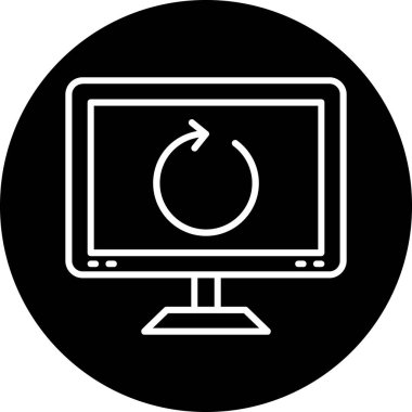 Dizüstü bilgisayar simgesi vektör çizimi