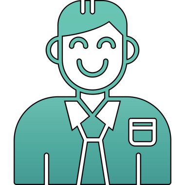 Çizgi biçimi ile Avatar Adam simgesi