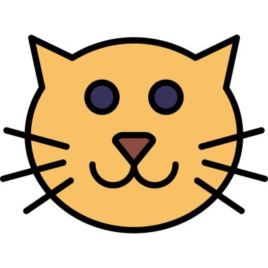 Kedi. Web simgesi basit tasarım