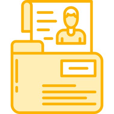 Kimlik kartı simgesi, vektör illüstrasyon tasarımı