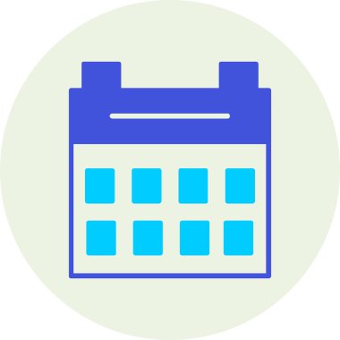 Takvim simgesi vektör illüstrasyonu